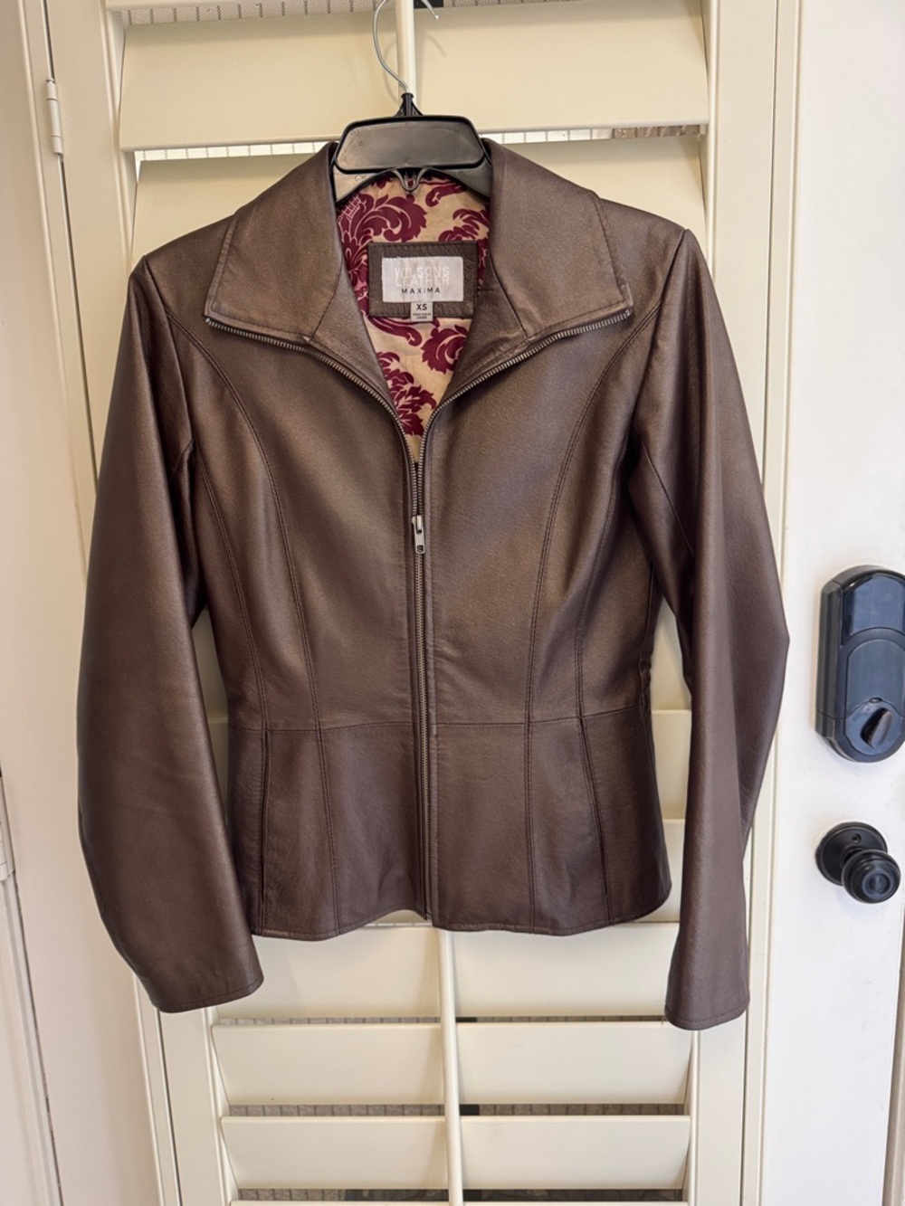 Wilsons Leather Brown Leather Zip-Front Jacket